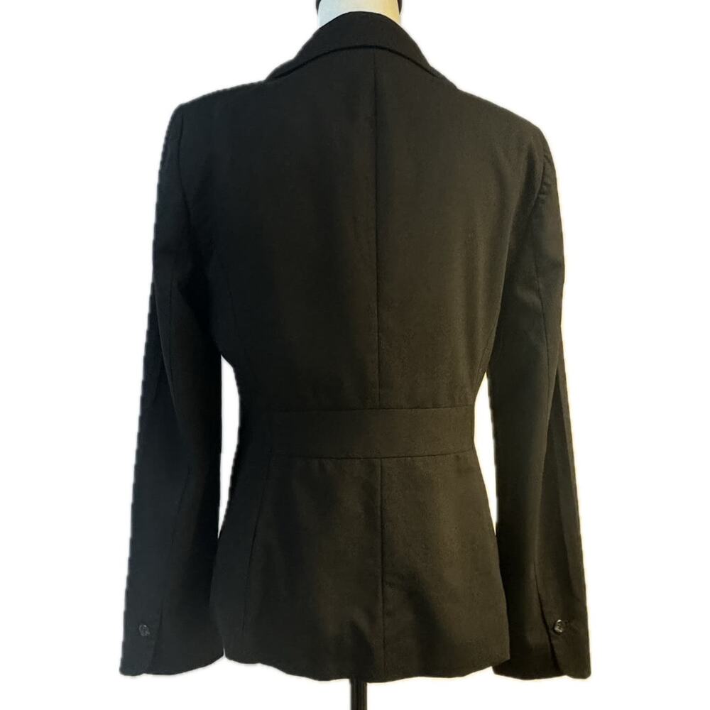 Semantiks Fitted Wool Dressy Holiday Career Work Lined Jacket Black Women 10 - Picture 4 of 10